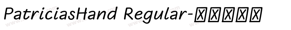 PatriciasHand Regular字体转换